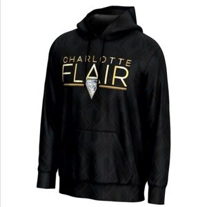 NWT Black Hoodie with Gold Charlotte Flair Logo